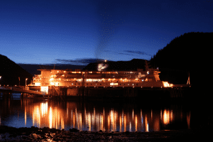 Alaskan Ferry at Night