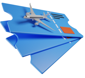 3D Flight Ticket