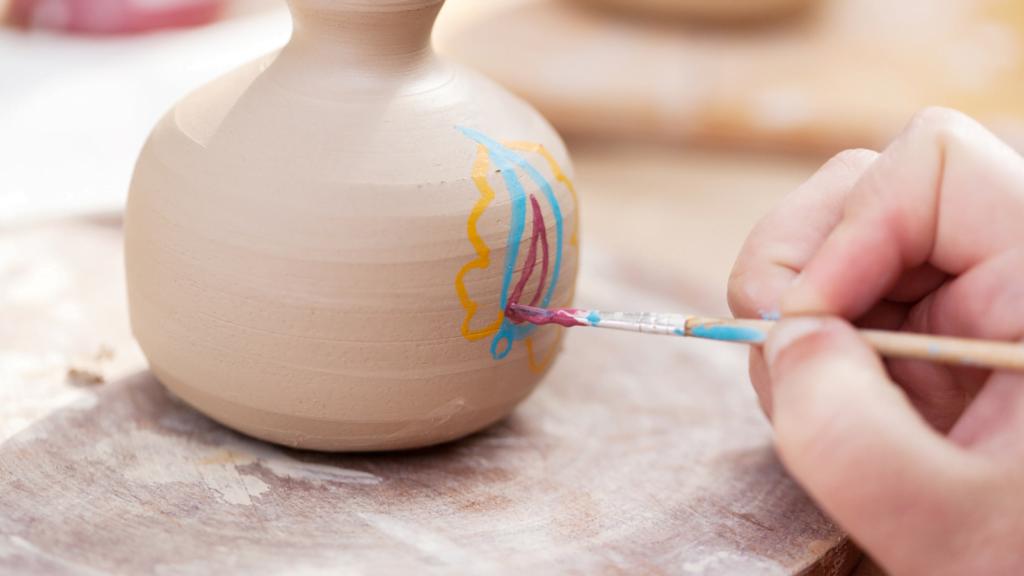 Pottery being Decorated